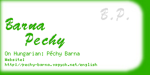 barna pechy business card